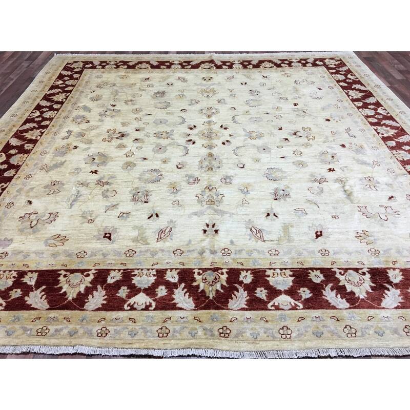 Pakistan Traditional Rug FineRugCollection Handmade Pakistan Peshawar Beige Wool Oriental Rug ...