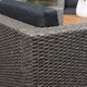preview thumbnail 7 of 57, Puerta Outdoor 4-piece Wicker Chair Set with Square Firepit by Christopher Knight Home