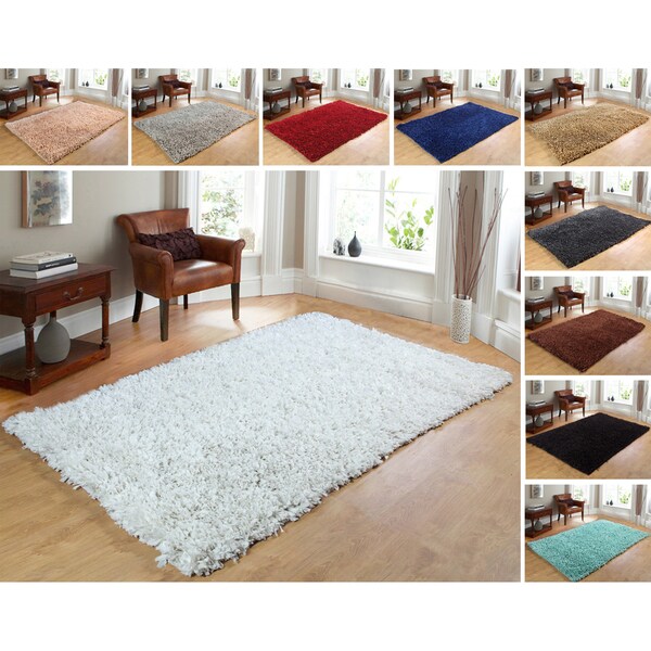 Handwoven Shag Area Rug - 5' x 7'