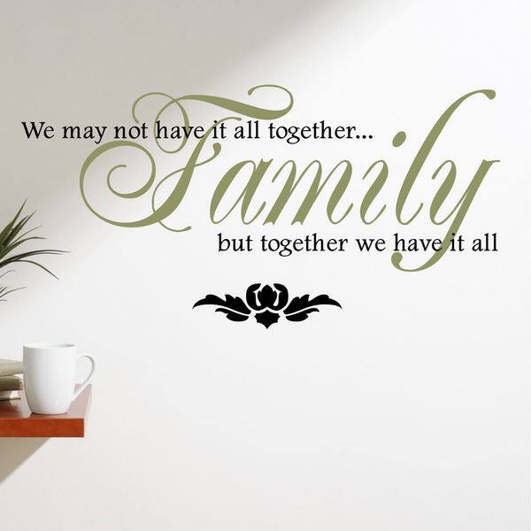 box frame decal Vinyl sticker Quote Ribba We may not have it all together but .