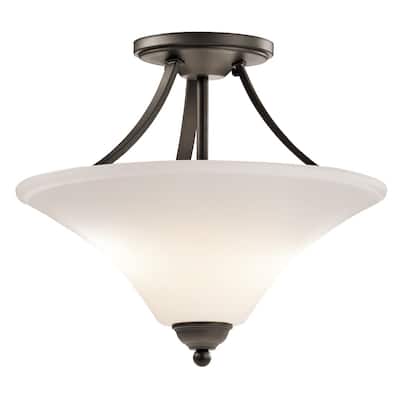 Kichler Lighting Keiran 2-light Olde Bronze Semi Flush Mount