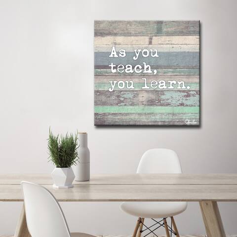 Olivia Rose 'Teach & Learn' Inspirational Canvas Wall Art