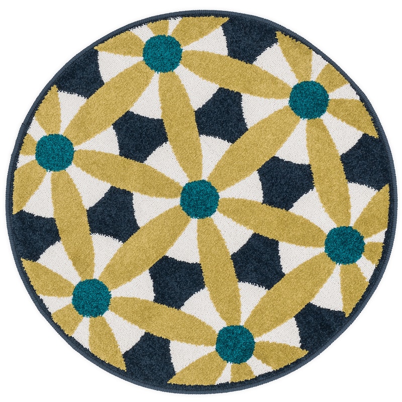 Alexander Home Geometric Palm Rug