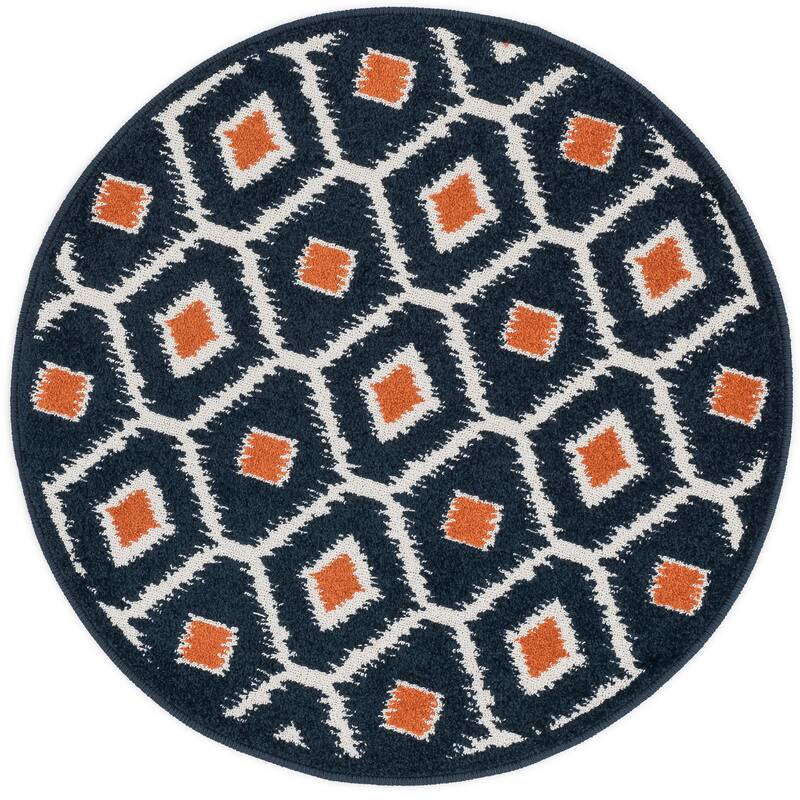 Alexander Home Palm Geometric Ikat Rug