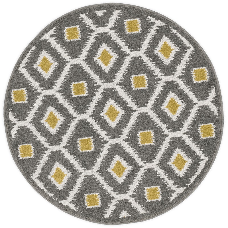 Alexander Home Palm Geometric Ikat Rug