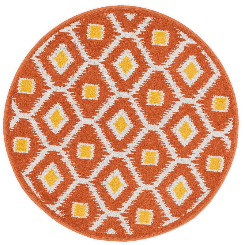 Alexander Home Palm Geometric Ikat Rug