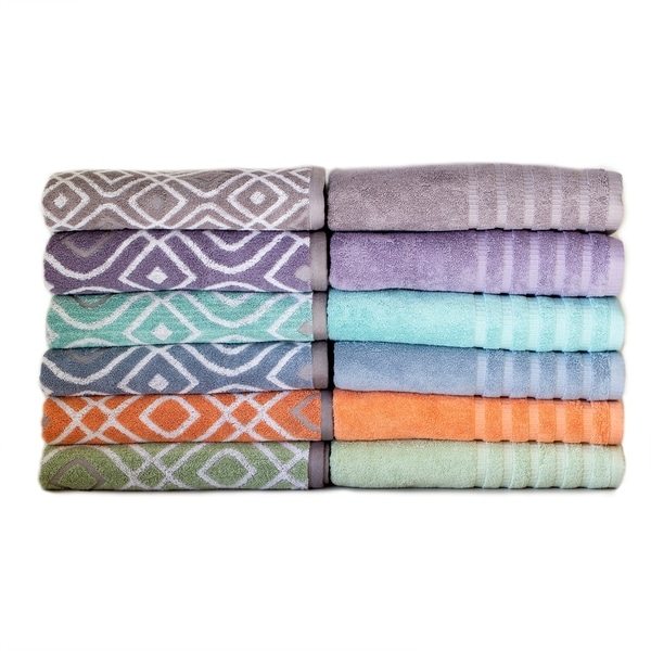 Amraupur Overseas 6-Piece Yarn Dyed Oxford Towel Set