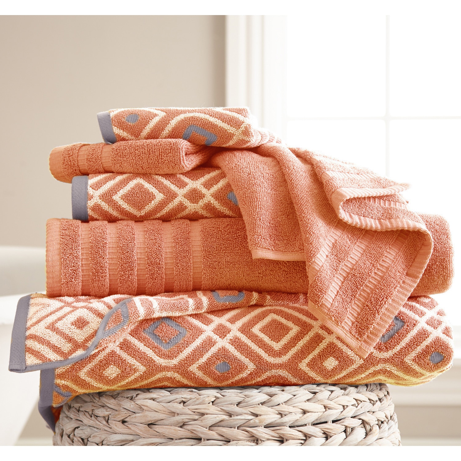 Modern Threads 6-Piece Yarn Dyed Oxford Towel Set - On Sale - Bed Bath &  Beyond - 14585485