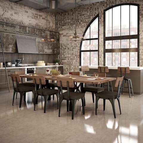 Amisco Sierra Extendable Dining Table with Distressed Solid Wood Top