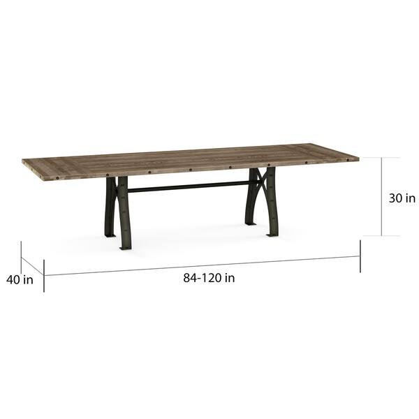 Amisco Sierra Distressed Solid Birch-topped Extendable Table