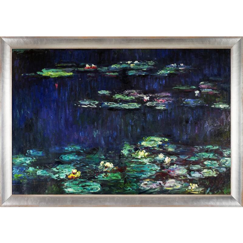 La Pastiche Claude Monet 'Water Lilies, Green Reflections' (right half ...