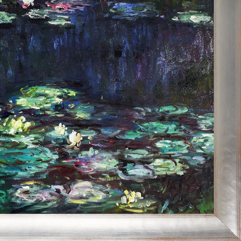 La Pastiche Claude Monet 'water Lilies, Green Reflections' (right Half 