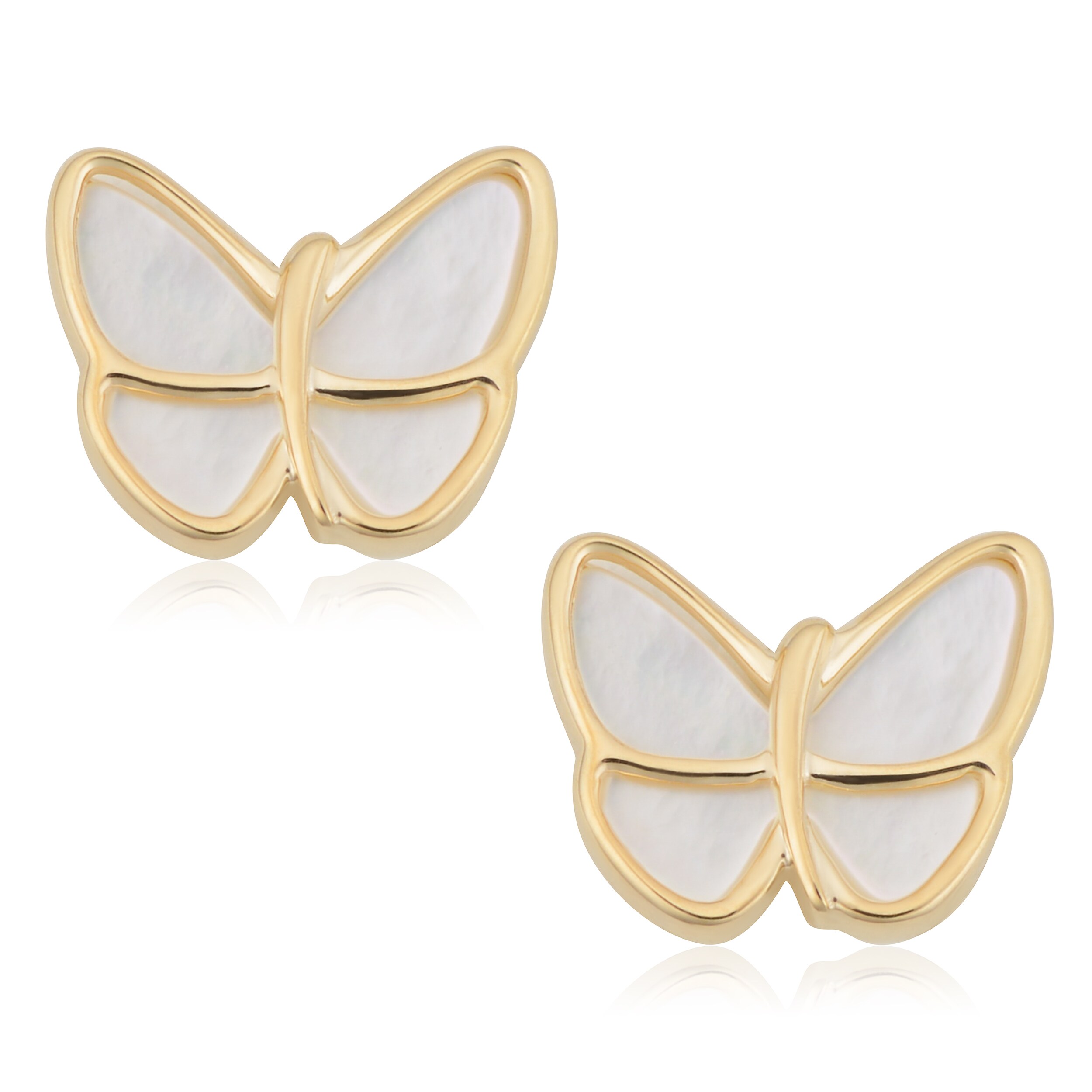 mother of pearl butterfly earrings