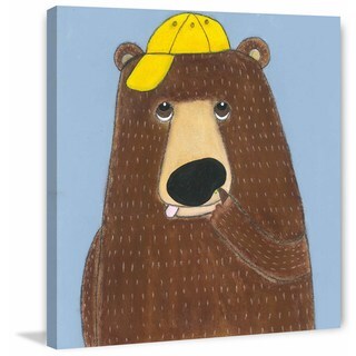 'smart Bear' Painting Print On Wrapped Canvas - Multi-color - Bed Bath 