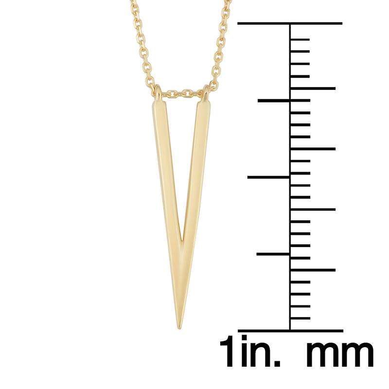 Fremada Italian 14k Yellow Gold V Necklace (18 inches)