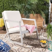 Safavieh Outdoor Living Vernon Grey/ Beige Rocking Chair