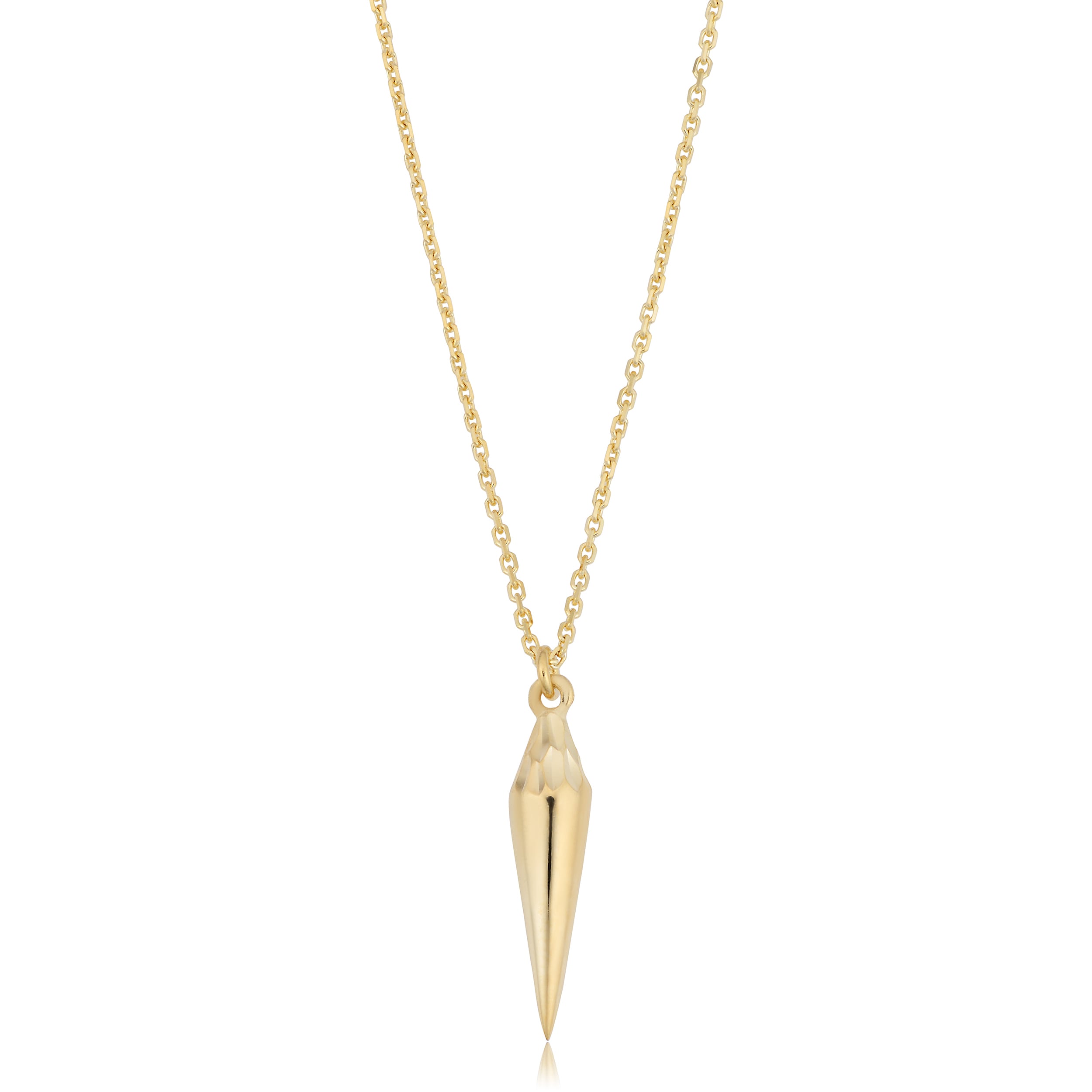 Au Naturale Italian 14k Yellow Gold Hypnosis Pendulum Necklace (18 inches)