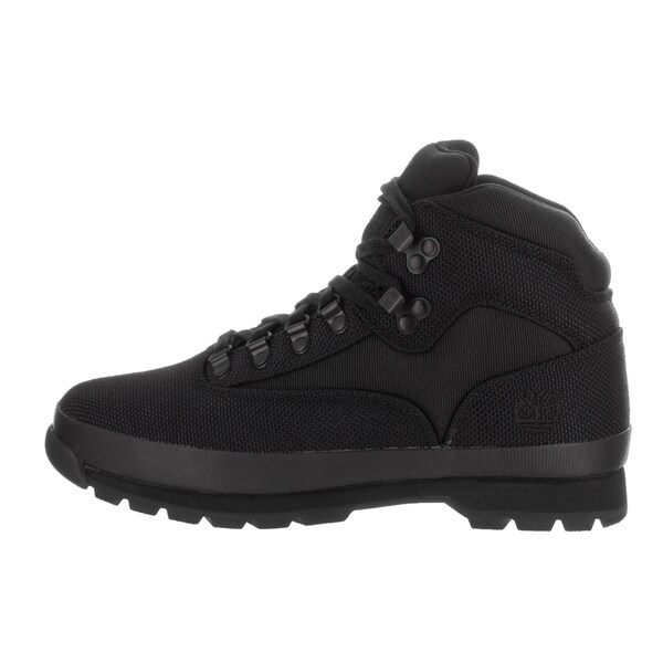 timberland black euro hiker fabric boots