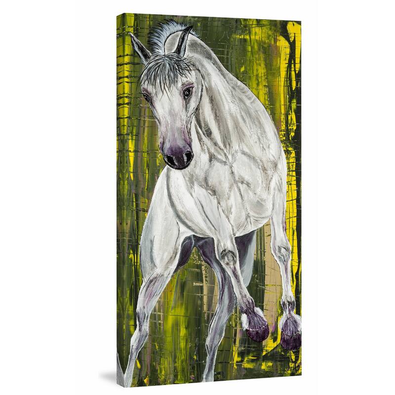 'Balthazar Lipizzan Horse' Painting Print on Wrapped Canvas - Multi-Color