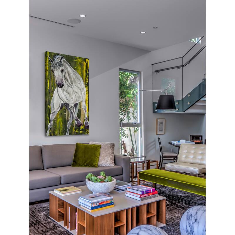 'Balthazar Lipizzan Horse' Painting Print on Wrapped Canvas - Multi-Color