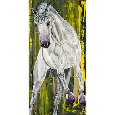 'Balthazar Lipizzan Horse' Painting Print on Wrapped Canvas - Multi-Color