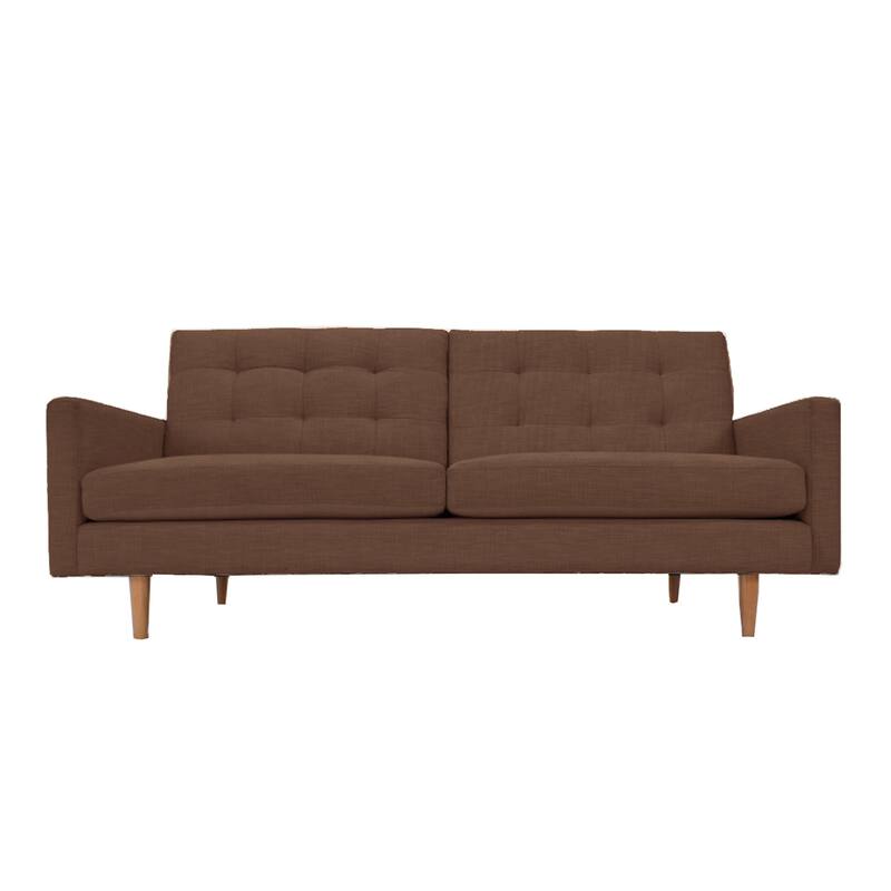 Lawrence Mid-Century Modern Eco-Friendly Sofa - Brown