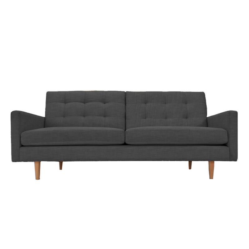 Lawrence Mid-Century Modern Eco-Friendly Sofa - Black