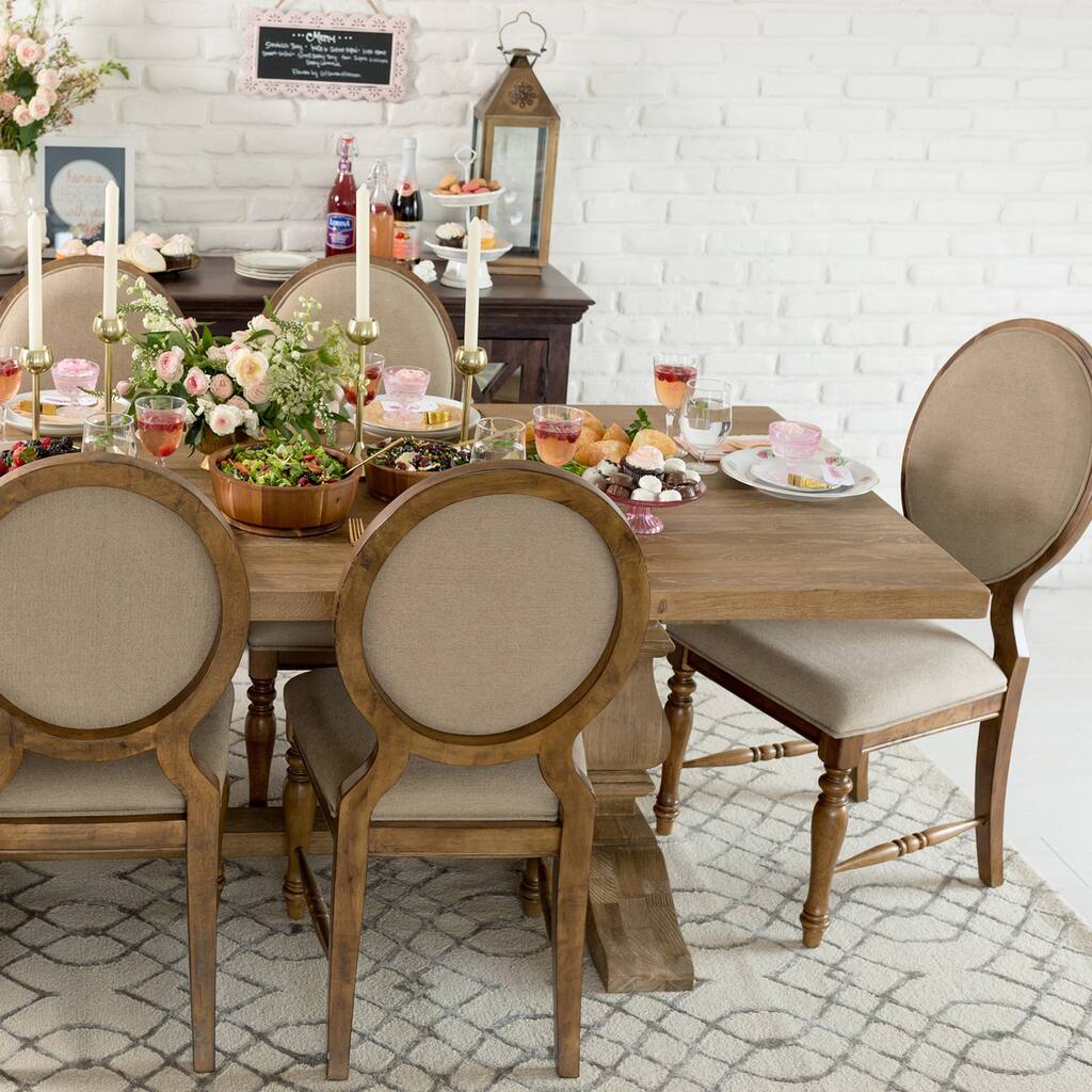 St. Michele Solid Oak Rectangular Dining Table - Chestnut