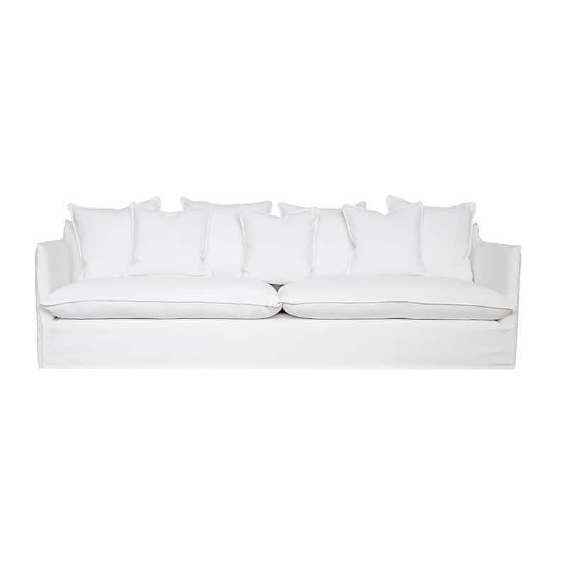 La Jolla Contemporary Slipcover Sofa - White