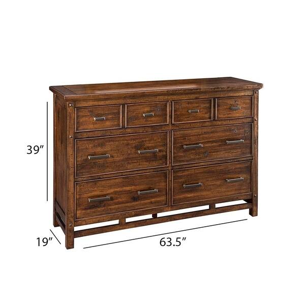 Shop Wolf Creek Rustic Vintage Acacia 6 Drawer Dresser On Sale