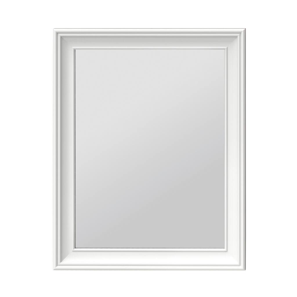 Ronbow William White Traditional Solid Wood Frame 24x32 Bathroom Mirror