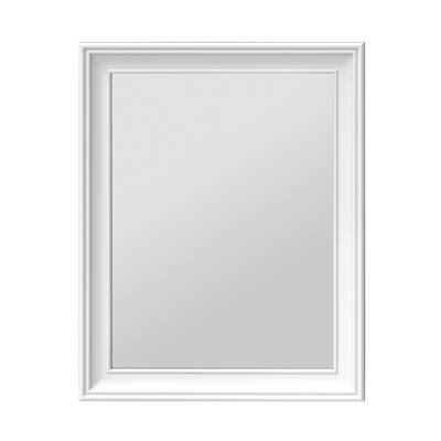 Ronbow William White Traditional Solid Wood Frame 24x32 Bathroom Mirror