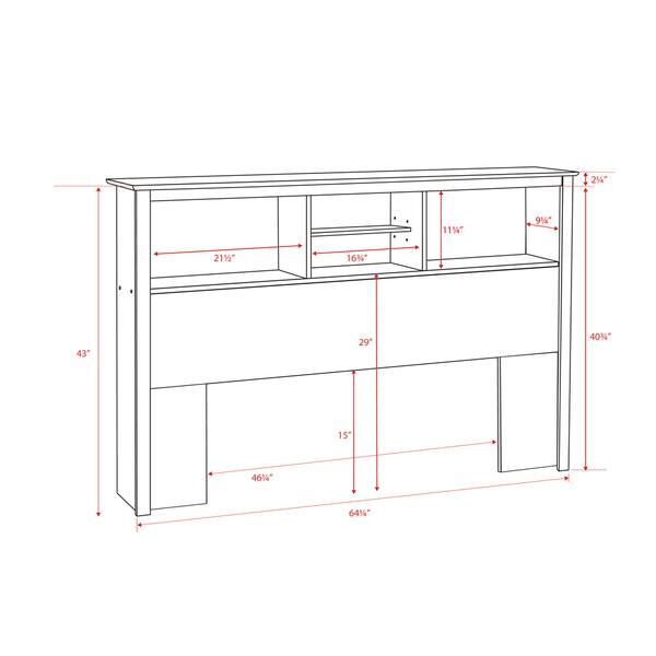 Shop Monterey Full Queen Bookcase Headboard Overstock 20882229