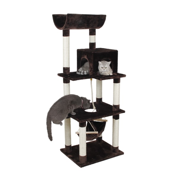 63 Inch Condo Tower Playset Cat Tree Free Shipping Today 63 Inch Condo Tower Playset Cat Tree Free Shipping Today 14593108