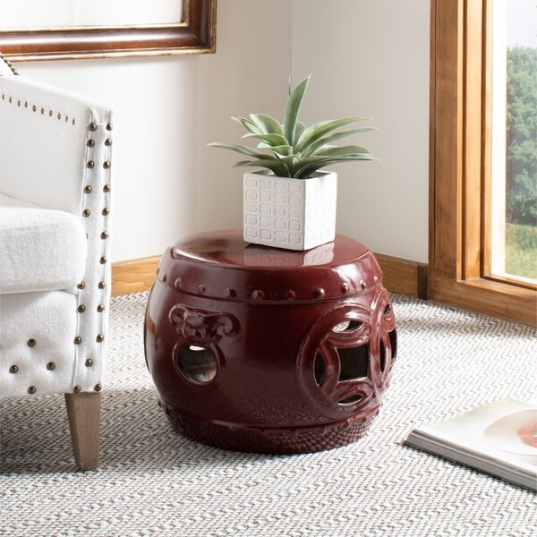 Safavieh Mei Double Coin Red Garden Stool 0 On Free Safavieh Mei Double Coin Red Garden Stool 0