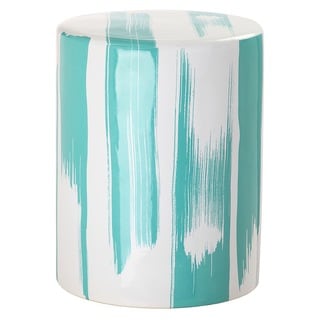 SAFAVIEH Talon Blue-green Abstract Ceramic Garden Stool