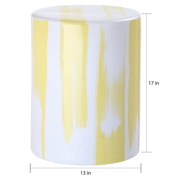 Yellow ceramic on sale garden stool