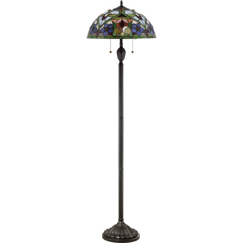 Quoizel Violets Tiffany 18-inch Bronze Floor Lamp