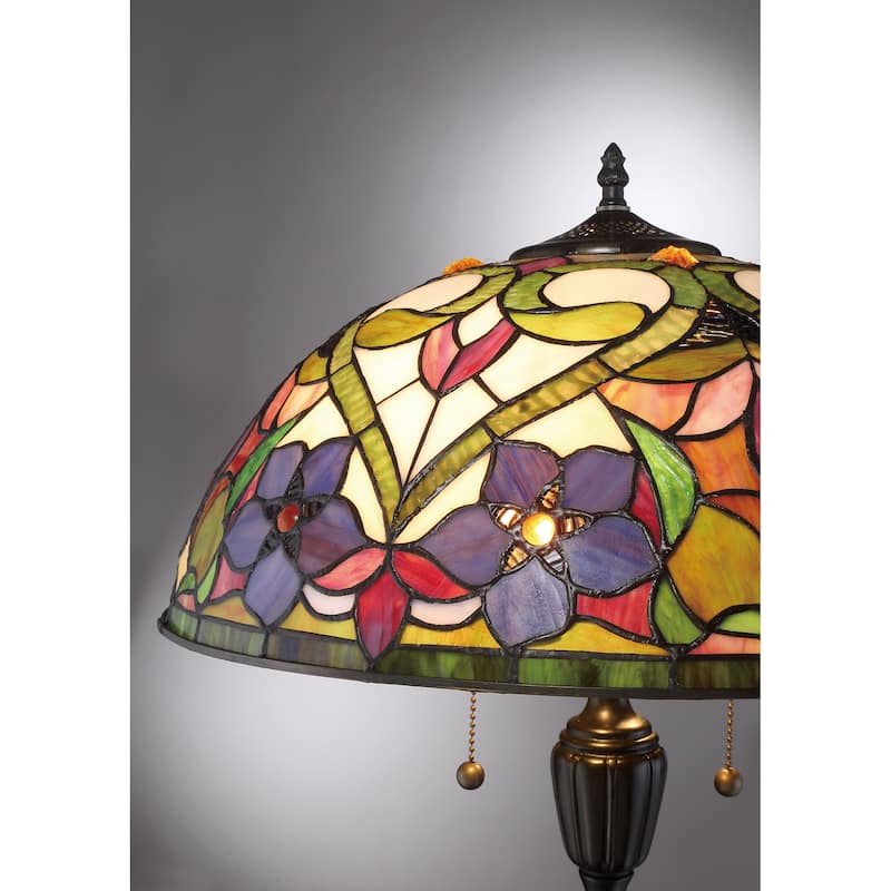 Quoizel Violets Tiffany 18-inch Bronze Floor Lamp