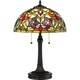 preview thumbnail 1 of 2, Copper Grove Holopeka 16-inch Tiffany-style Table Lamp