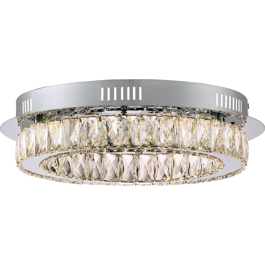 Quoizel Platinum Collection Embrace Stainless-steel Large Flush Mount