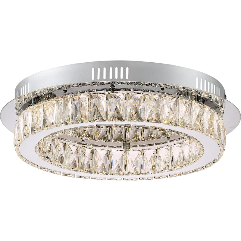 Quoizel Platinum Collection Embrace Stainless-steel Large Flush Mount