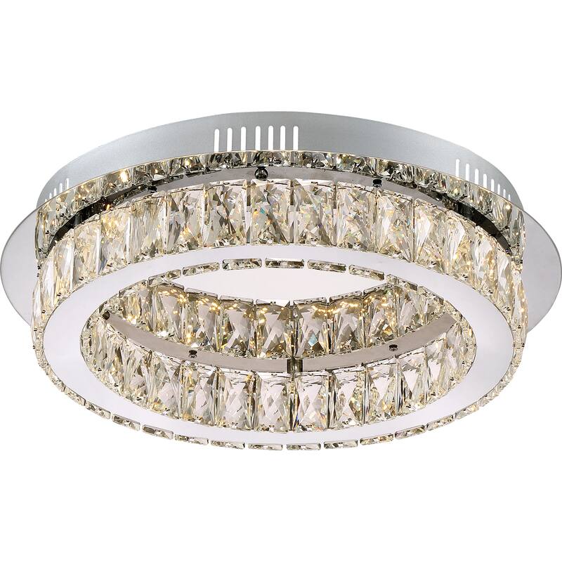 Quoizel Platinum Collection Embrace Stainless-steel Large Flush Mount