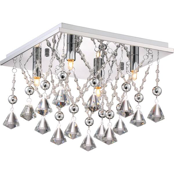 Shop Quoizel Platinum Collection Crystal Drape Medium Flush Mount