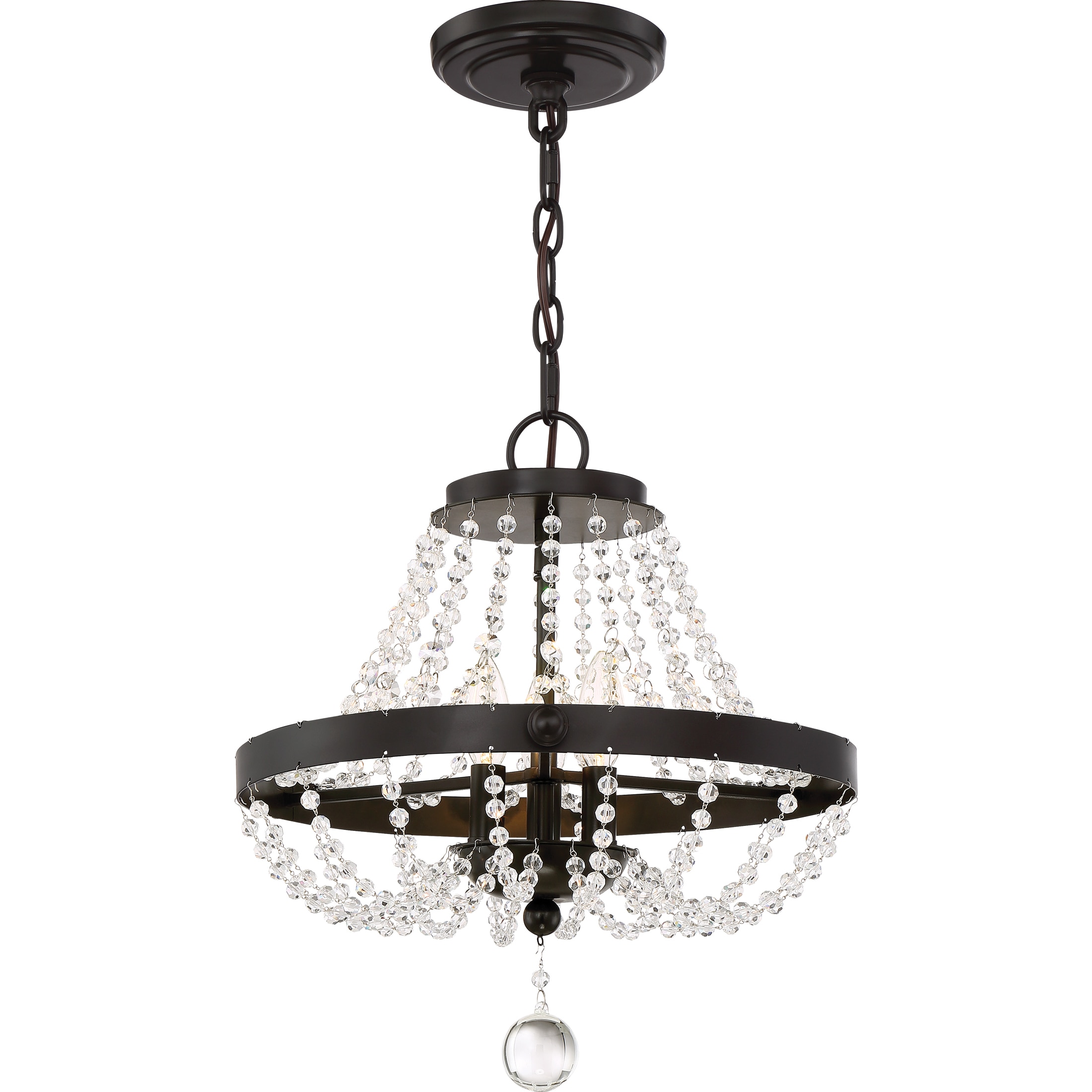 Quoizel Livery Bronze-finish Large Semi-flush Mount Chandelier (Large) - Chandeliers For Bedrooms by Overstock.com