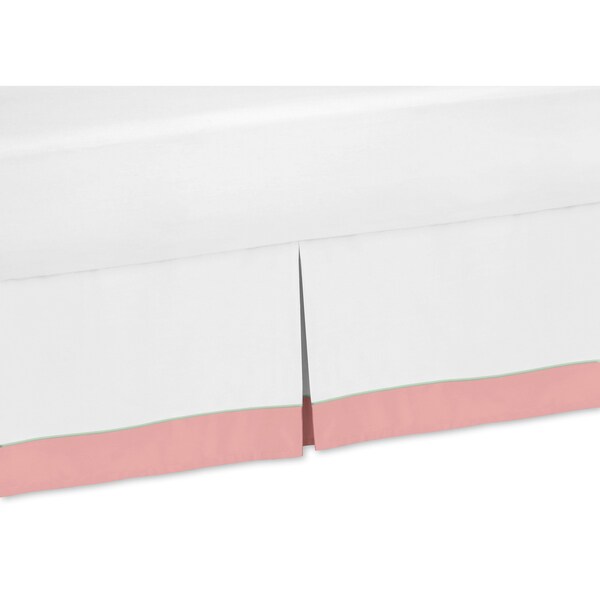 Sweet Jojo Designs Coral and Mint Woodsy Collection Bed Skirt