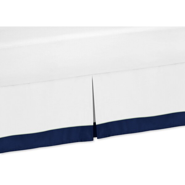 Sweet Jojo Designs Navy and Mint Woodsy Collection Bed Skirt