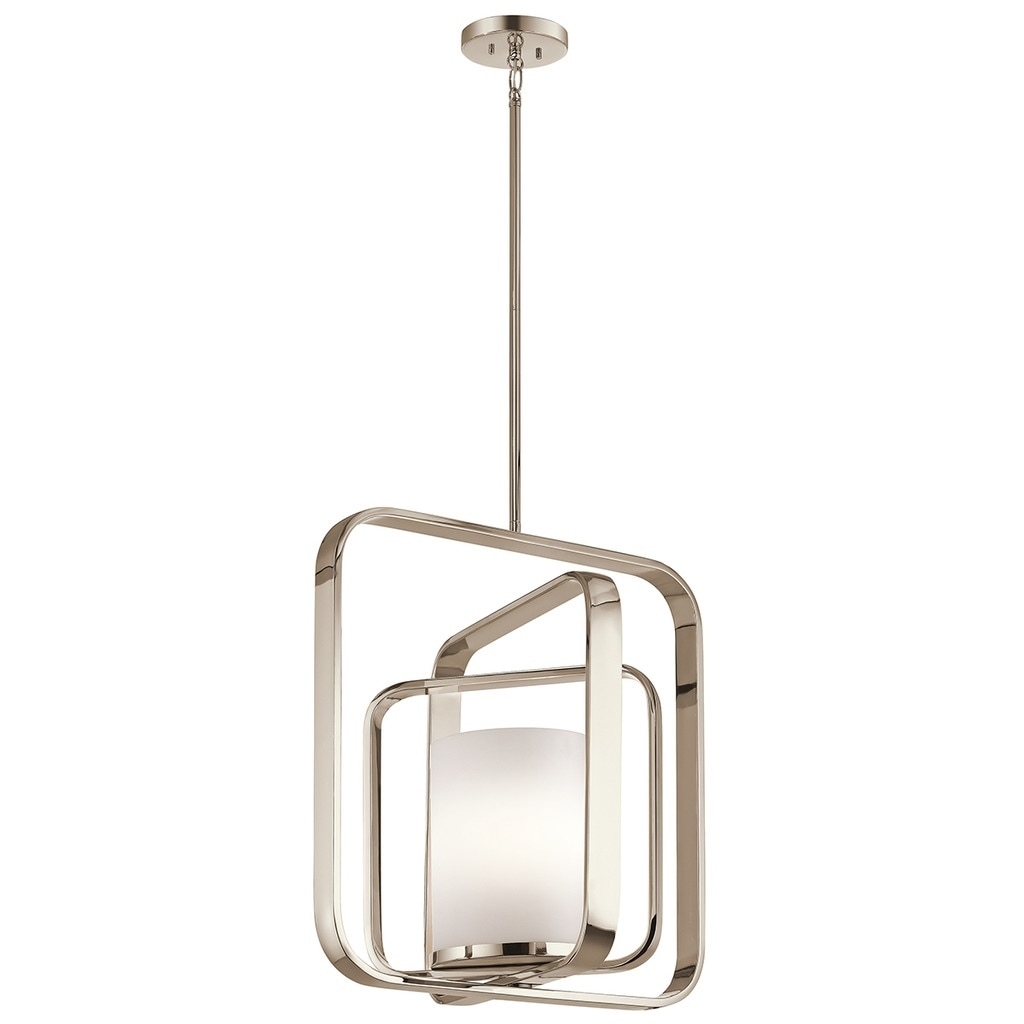 Kichler Lighting City Loft Collection 1-light Polished Nickel Chandelier/Pendant - Polished Nickel - Chandeliers For Bedrooms by Overstock.com