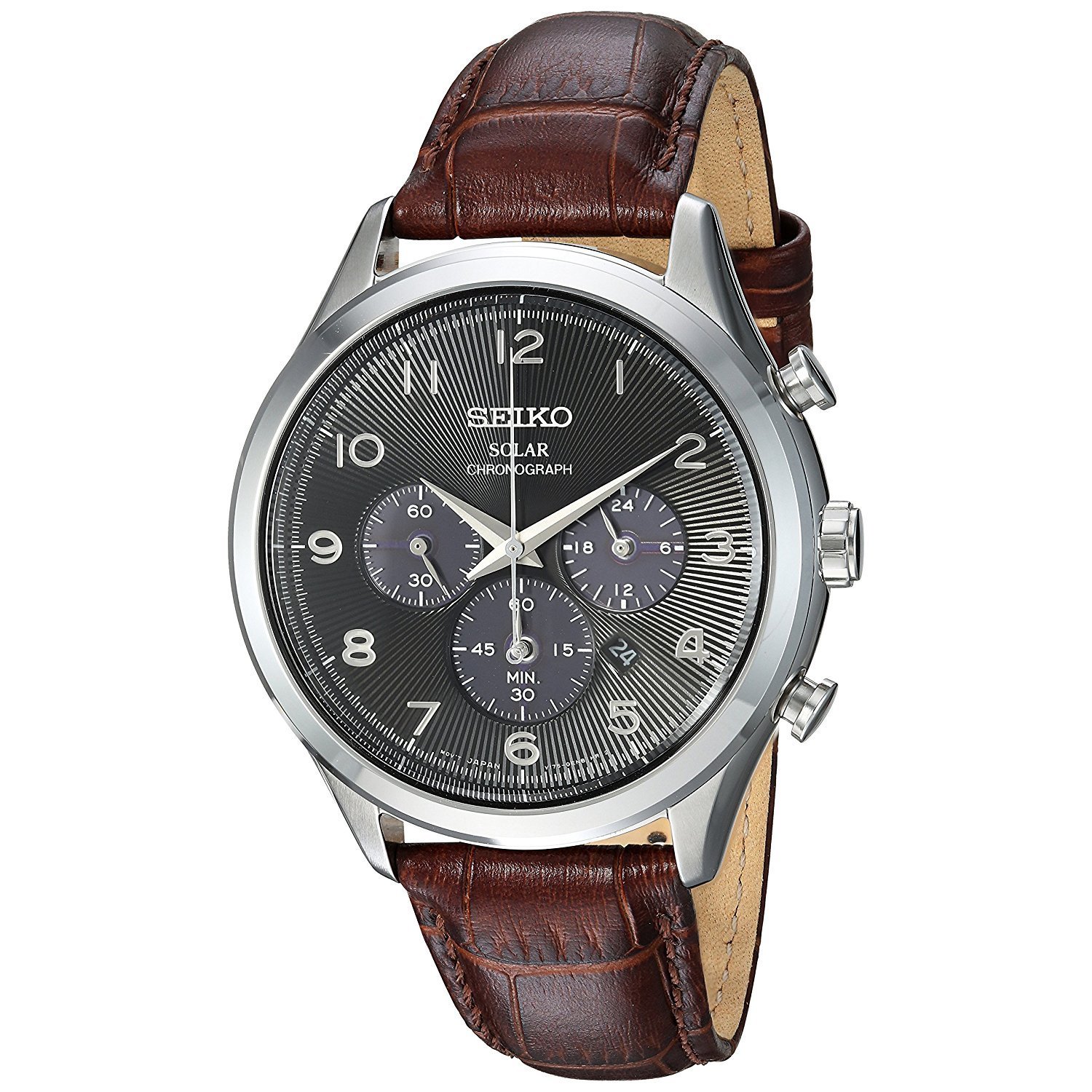 seiko solar chronograph rose gold