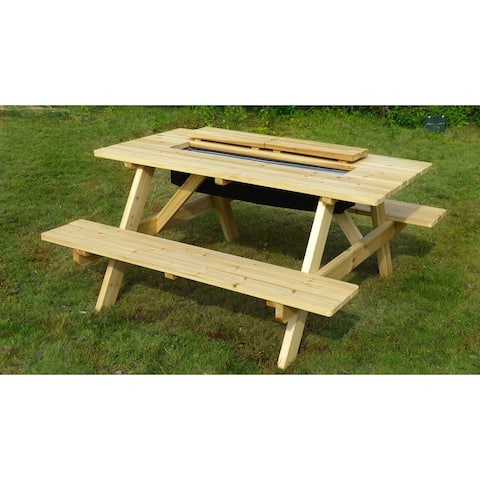 Sorrento Wood Cooler Picnic Table by Havenside Home